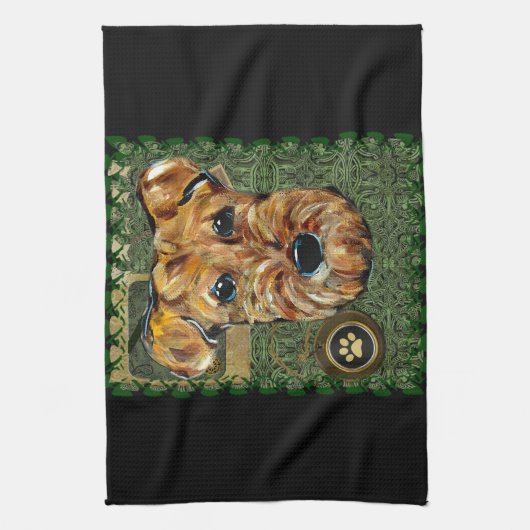 AIREDALE TERRIER KÜCHENTUCH (Vertikal)