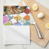 AIREDALE TERRIER KÜCHENTUCH (Viertel Falte)