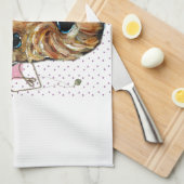 AIREDALE TERRIER KÜCHENTUCH (Viertel Falte)