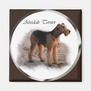 Airedale Terrier Kunst, Dichtung und Musik Magnet