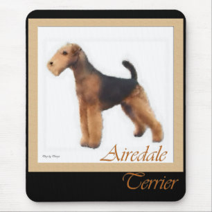 Airedale Terrier Kunst, Dichtung und Musik Mousepad