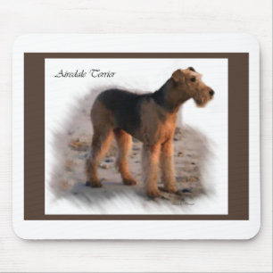 Airedale Terrier Kunst, Dichtung und Musik Mousepad