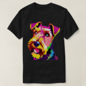Airedale Terrier Kunst, Dichtung und Musik T-Shirt (Design vorne)