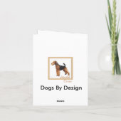 Airedale-Terrier-Kunst-Gruß und Mitteilungskarten (Rückseite)
