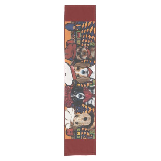 Airedale Terrier Kurzer Tischläufer (Vorderseite)