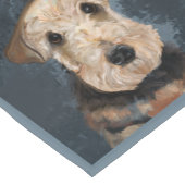 AIREDALE TERRIER KURZER TISCHLÄUFER (Ecke)