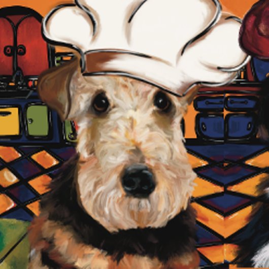 Airedale Terrier Kurzer Tischläufer