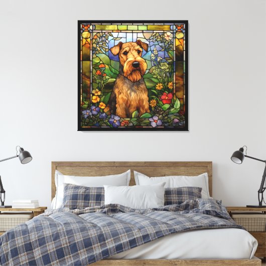 Airedale Terrier Leinwand (Insitu (Schlafzimmer))