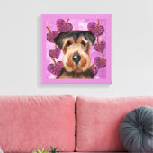 AIREDALE TERRIER LEINWANDDRUCK (Insitu (Wohnzimmer))
