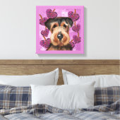 AIREDALE TERRIER LEINWANDDRUCK (Insitu (Schlafzimmer))