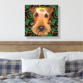Airedale Terrier Leinwanddruck (Insitu (Schlafzimmer))