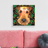 Airedale Terrier Leinwanddruck (Insitu (Wohnzimmer))