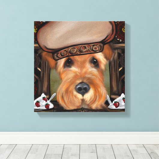 AIREDALE TERRIER LEINWANDDRUCK (Insitu (Holzboden))