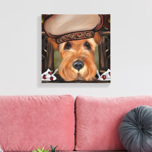 AIREDALE TERRIER LEINWANDDRUCK (Insitu (Wohnzimmer))