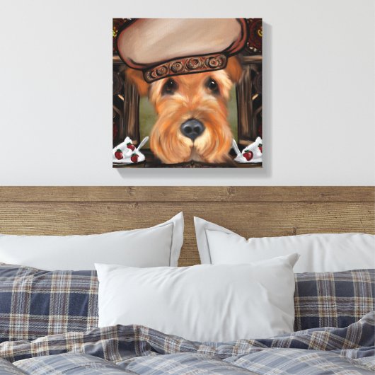 AIREDALE TERRIER LEINWANDDRUCK (Insitu (Schlafzimmer))