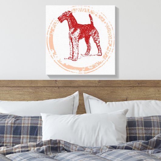 Airedale Terrier Leinwanddruck (Insitu (Schlafzimmer))