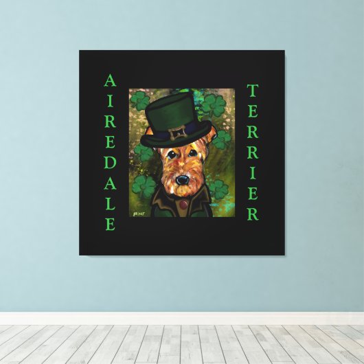 AIREDALE TERRIER LEINWANDDRUCK (Insitu (Holzboden))