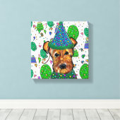 AIREDALE TERRIER LEINWANDDRUCK (Insitu (Holzboden))