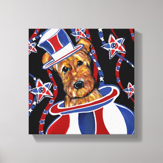 AIREDALE TERRIER LEINWANDDRUCK (Vorderseite)