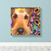 AIREDALE TERRIER LEINWANDDRUCK (Insitu (Holzboden))