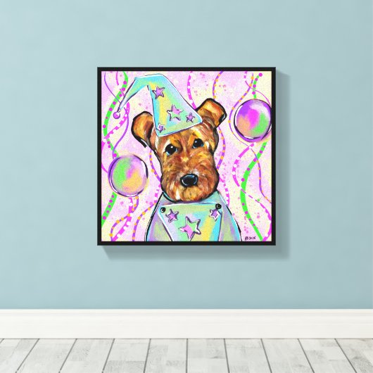 AIREDALE TERRIER LEINWANDDRUCK (Insitu (Holzboden))