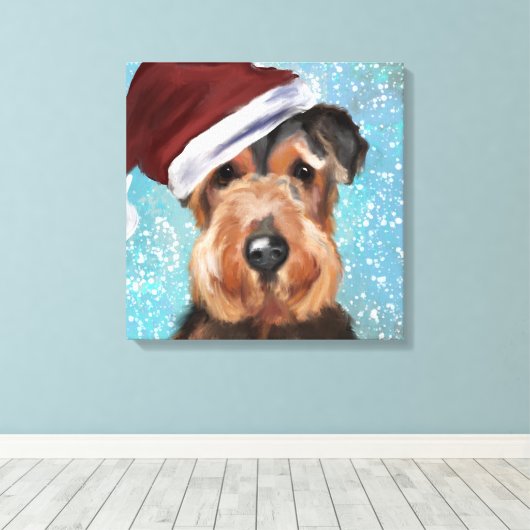 AIREDALE TERRIER LEINWANDDRUCK (Insitu (Holzboden))