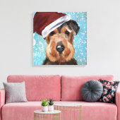 AIREDALE TERRIER LEINWANDDRUCK (Insitu (Wohnzimmer))