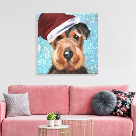AIREDALE TERRIER LEINWANDDRUCK (Insitu (Wohnzimmer))