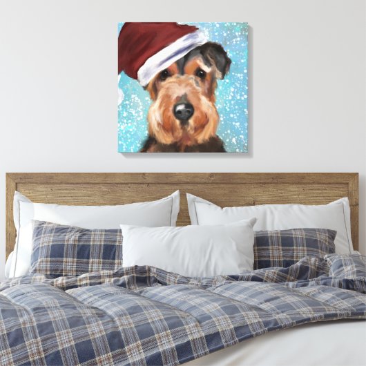 AIREDALE TERRIER LEINWANDDRUCK (Insitu (Schlafzimmer))
