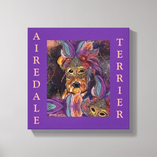 AIREDALE TERRIER LEINWANDDRUCK (Vorderseite)