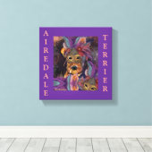 AIREDALE TERRIER LEINWANDDRUCK (Insitu (Holzboden))