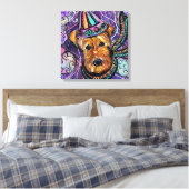 AIREDALE TERRIER LEINWANDDRUCK (Insitu (Schlafzimmer))