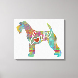 Airedale Terrier Liebe (Wasserfarbe) Leinwanddruck