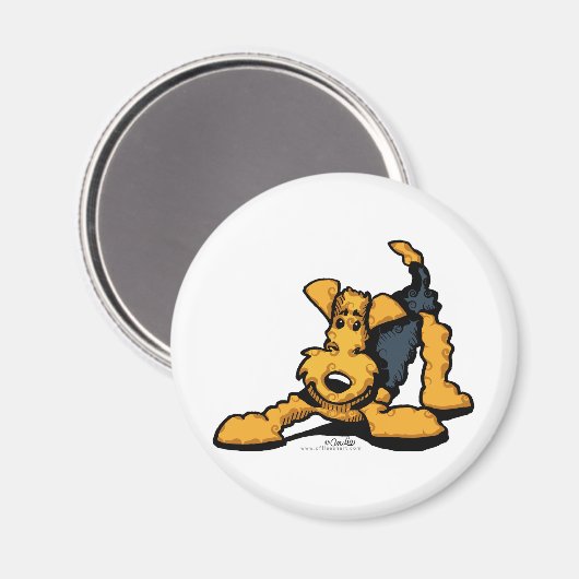 Airedale Terrier Locarno Magnet (Vorderseite/Rückseite)