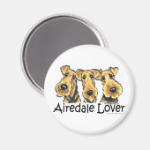 Airedale Terrier Lover Magnet (Vorderseite/Rückseite)