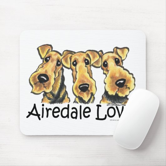 Airedale Terrier Lover Mousepad (Mit Mouse)
