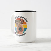 Airedale Terrier lustiges Zitat Zwei-Tone-Tasse Zweifarbige Tasse (Vorderseite Links)