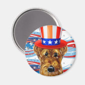 AIREDALE TERRIER MAGNET (Vorderseite/Rückseite)