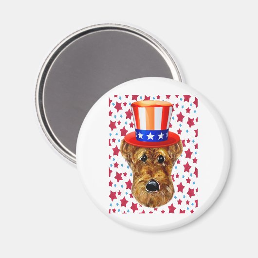 AIREDALE TERRIER MAGNET (Vorderseite/Rückseite)
