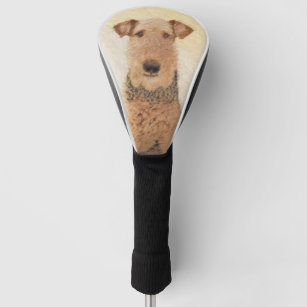 Airedale Terrier Malerei - Niedliche Originalkunst Golf Headcover