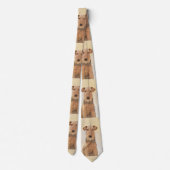 Airedale Terrier Malerei - Niedliche Originalkunst Krawatte (Rückseite)