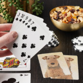 Airedale Terrier Malerei - Niedliche Originalkunst Spielkarten (In Situ)