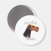 Airedale Terrier Mama 2 Magnet (Vorderseite/Rückseite)