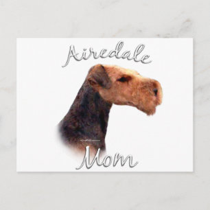 Airedale Terrier Mama 2 Postkarte