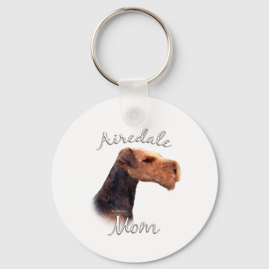 Airedale Terrier Mama 2 Schlüsselanhänger (Vorderseite)