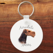 Airedale Terrier Mama 2 Schlüsselanhänger (Rückseite)