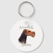 Airedale Terrier Mama 2 Schlüsselanhänger (Rückseite)