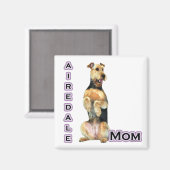 Airedale Terrier Mama 4 - Magnet (Vorderseite/Rückseite)