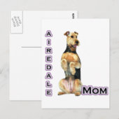 Airedale Terrier Mama 4 Postkarte (Vorne/Hinten)