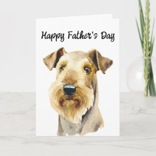 Airedale Terrier Maßgeschneiderter Hund Papa Vater Karte
